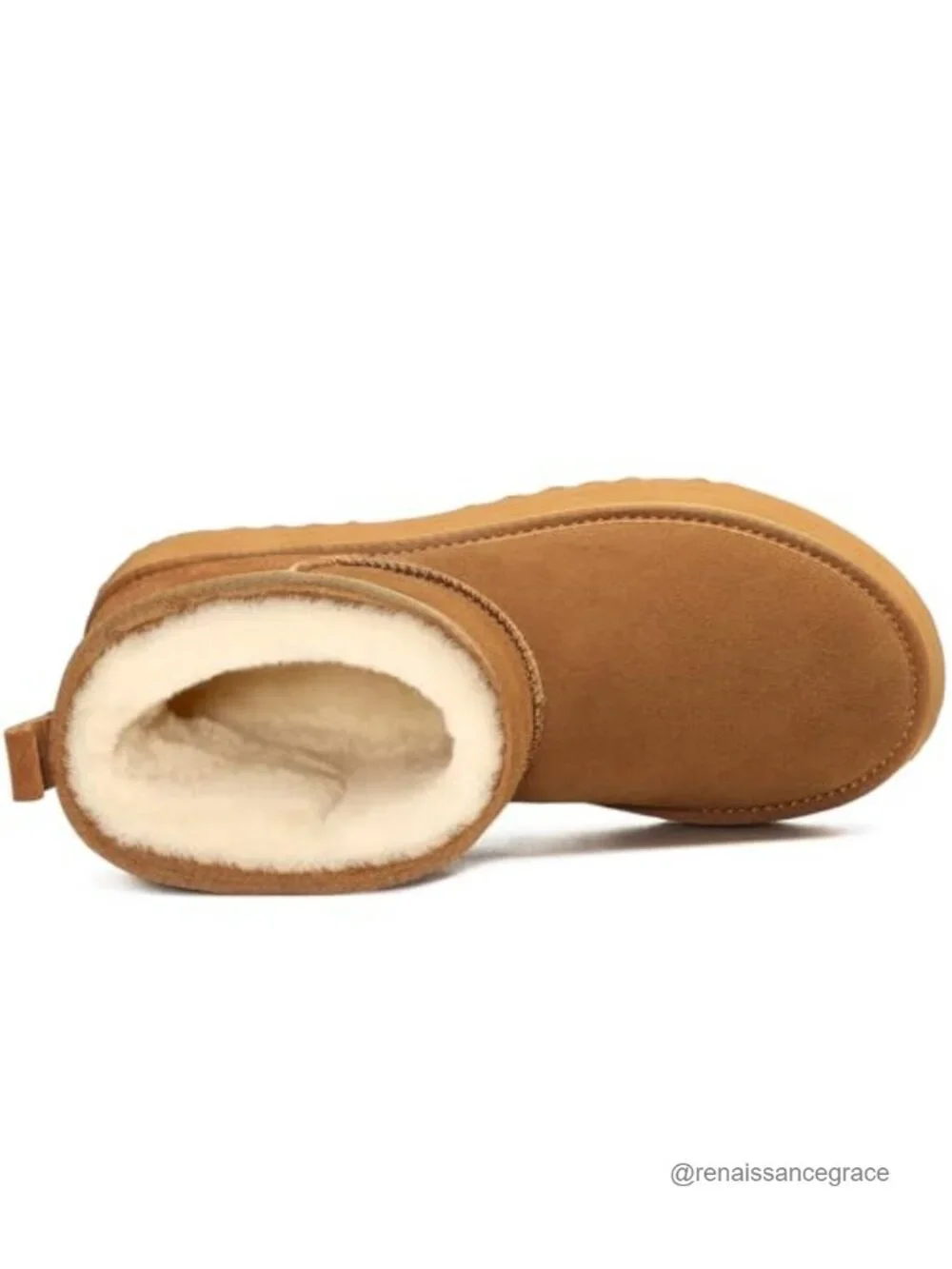 Genuine Suede Fur Lined Platform Ankle Boots Women Winter Snow Boots Slip On